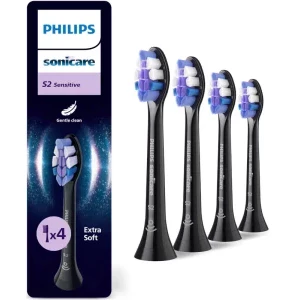 Philips Sonicare Rezerve periuta de dinti electrica Sensitive HX6054/88 Negru, 4 buc