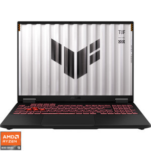 Laptop ASUS Gaming 16 TUF A16 FA608PM, 2.5K 165Hz, Procesor AMD Ryzen™ 9 8940HX (64M Cache, up to 5.3 GHz), 16GB DDR5, 512GB SSD, GeForce RTX 5060 8GB, No OS, Jaeger Gray