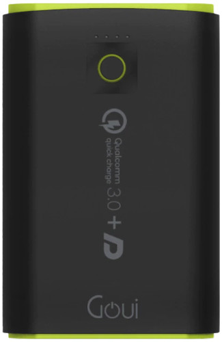 Baterie externa Goui Taya PD, 10200 mAh, 3A, 1x USB, 1x USB-C, Quick Charge 3.0, Black