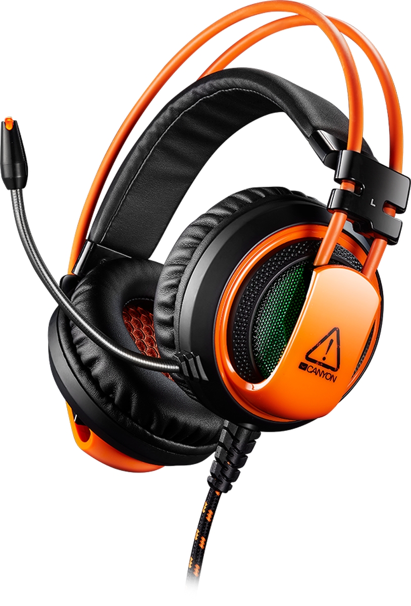 Casti Gaming Canyon Corax Black/Orange