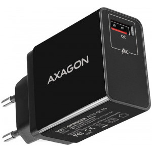 Incarcator retea AXAGON ACU-QC19, 1x USB, 3A, 19W, tehnologia Quick Charge 3.0, Black