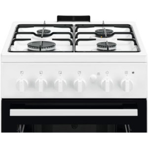 Electrolux LKG504013W, Gaz, 4 arzatoare, Sistem de siguranta, Aprindere integrata, Autocuratare catalitica, Timer, Grill, Rotisor, Clasa A, 50 cm, Alb