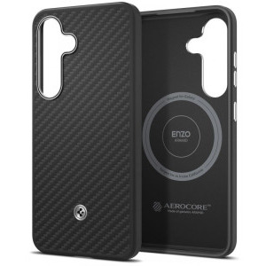 Samsung Capac protectie spate Magnet Aramid Black/Silver pentru Galaxy S25 (S931)