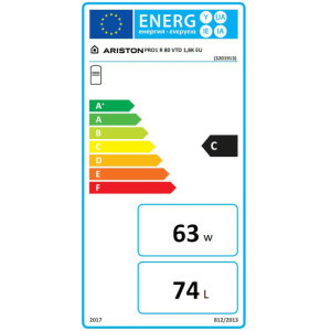 Ariston termoelectric Pro 1 R VTD, 80 L, 1800 W, Serpentina pe partea dreapta