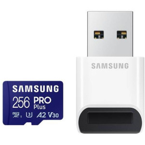 Samsung Micro SDXC PRO Plus (2023) UHS-I U3 Clasa 10 256GB + Cititor card