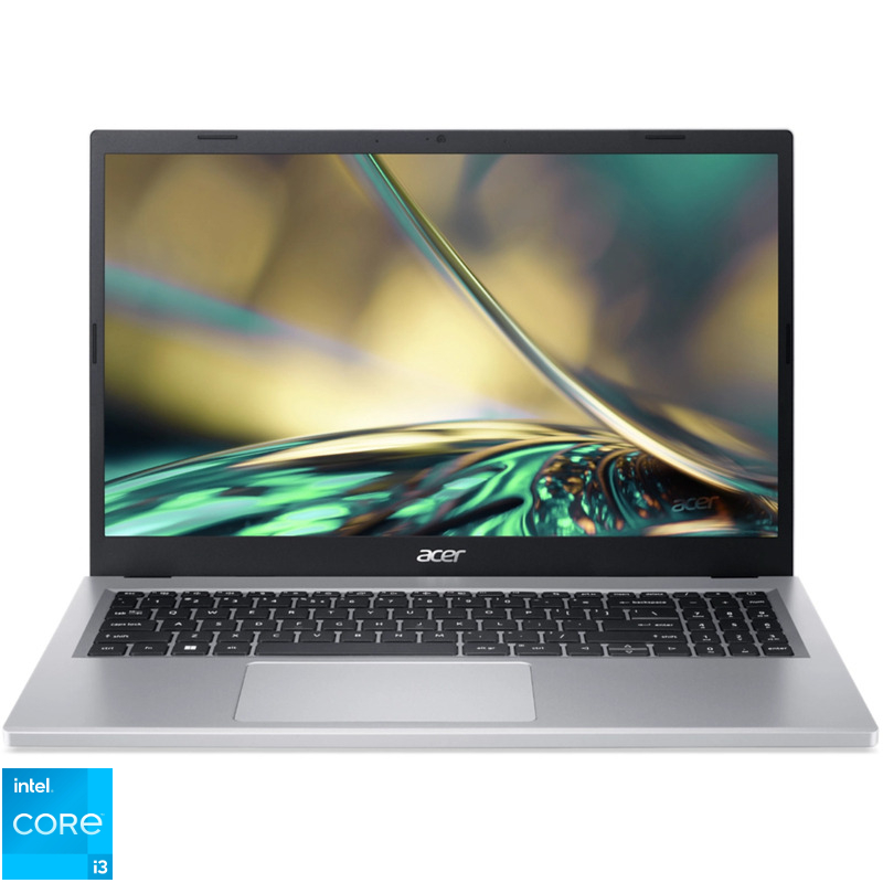 Laptop Acer 15.6'' Aspire 3 A315-510P, FHD, Procesor Intel Core i3-N305 (6M Cache, up to 3.80 GHz), 8GB DDR5, 256GB SSD, GMA UHD, No OS, Pure Silver image3