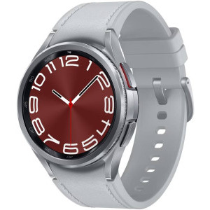 SmartWatch Samsung Galaxy Watch 6 Classic, LTE, 43 mm, Silver, Wi-Fi, Bluetooth, GPS, NFC, Rezistent la apa