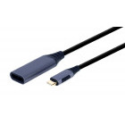 Adaptor Gembird 3.0 USB-C Male - DisplayPort Female, 0.15m, gri