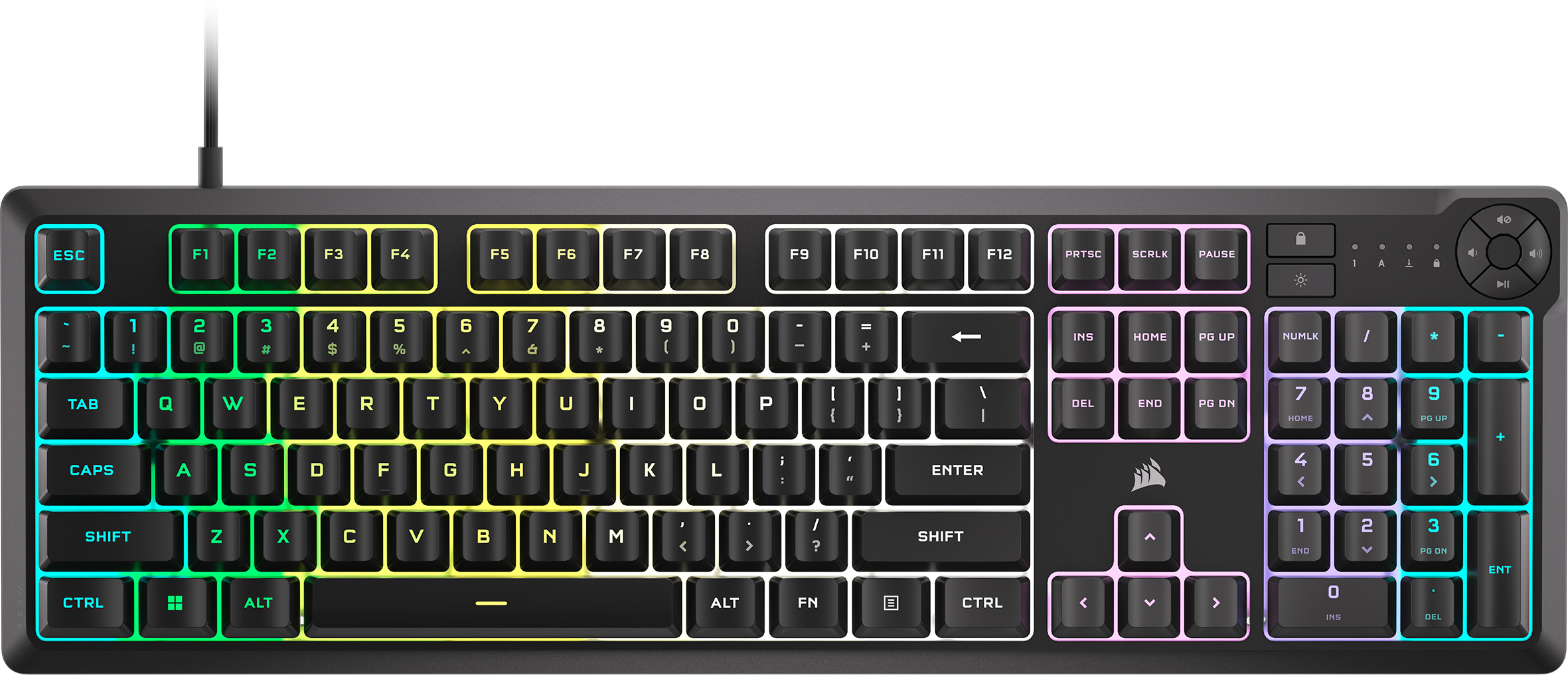 Tastatura Gaming Corsair K55 CORE RGB iCUE Black
