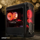 Gaming Viking X, AMD Ryzen 7 2700X 3.7GHz, 16 thread-uri, 16GB DDR4, 1TB HDD + 120GB SSD, RX 570, Iluminare RGB