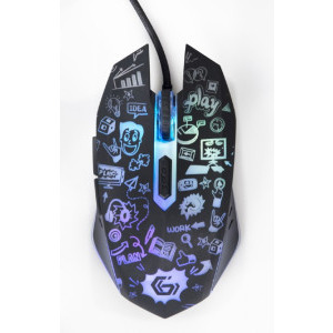 Gembird MUS-6B-GRAFIX-01 Wired Black