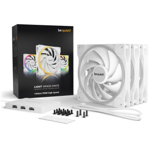 be quiet! LIGHT WINGS White RGB 140mm PWM High-Speed Three Fan Pack