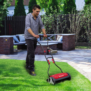 Einhell Masina de tuns gazon/iarba manuala GE-HM 38 S, latime taiere 38 cm, inaltime taiere 3.8 cm, 5 cutite pe tambur cu diametru de 12.5 cm