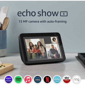 Amazon Echo Show 8 (2nd Gen), 8" Touch Screen, Camera 13 MP, Wi-Fi, Bluetooth, Anthracite