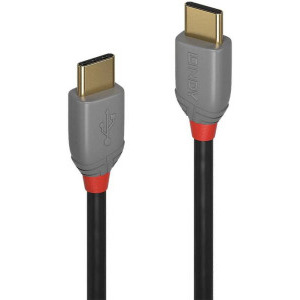 LINDY Anthra, USB 2.0 tip C Male - USB 2.0 tip C Male, 2m, negru-gri