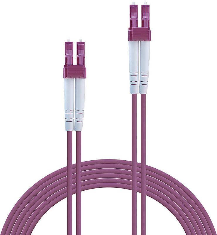 Cablu retea LINDY LY-46342 Fibra Optica LC/LC OM4, 3m, Purple