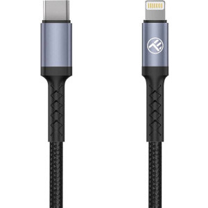 Tellur USB-C Male la Lightning Male, PD18W, 1 m, Black