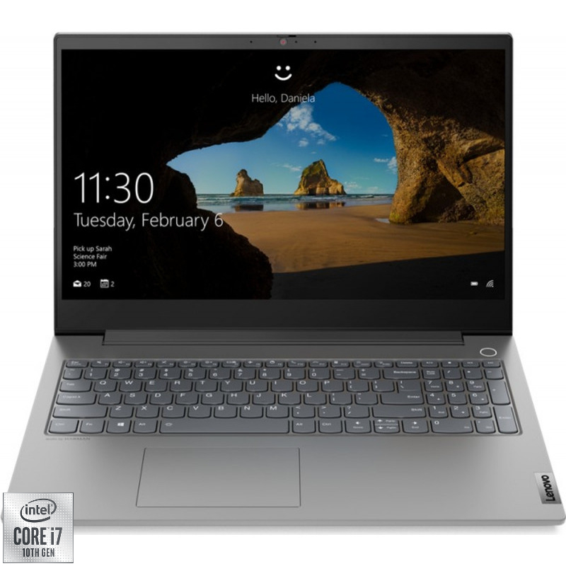 Laptop Lenovo 15.6” ThinkBook 15p IMH, UHD IPS, Procesor Intel® Core™ i7-10750H (12M Cache, up to 5.00 GHz), 16GB DDR4, 1TB SSD, GeForce GTX 1650 Ti 4GB, Win 10 Pro, Mineral Grey Lenovo imagine noua idaho.ro