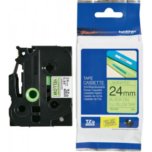 Consumabil Brother Banda Laminata TZe-C51 24 mm black on fluorescent yellow