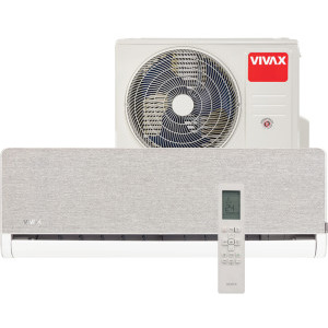 Aer conditionat VIVAX H+ Design Silver, 12000 BTU, Clasa A+++/A++, Wi-Fi, Inverter, Golden Fin, Ionizator + Kit instalare inclus