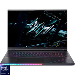 Laptop Acer Gaming 18 Predator Helios 18 AI PH18-73, WQXGA Mini LED 250Hz, Procesor Intel® Core™ Ultra 9 275HX (36M Cache, up to 5.40 GHz), 128GB DDR5, 1TB + 2TB + 2TB SSD, GeForce RTX 5080 16GB, Win 11 Pro, Abyssal Black