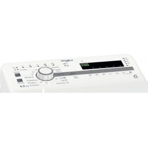 Whirlpool verticala TDLR65230SSEUN, 6.5 kg, 1200 RPM, Clasa D, 6th Sense, Alb