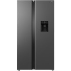 Frigider Side By Side TCL RP503SSE1, 503 L, Clasa E, Total No Frost, Inverter, AAT, Swing Flow, Dozator de apa, Control electronic, 177 cm, Gri