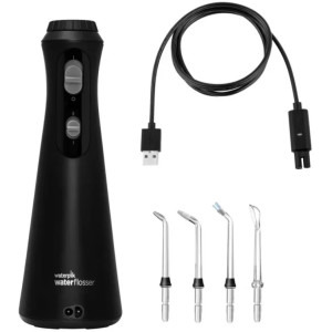 WATERPIK Irigator oral portabil WP-492, 4 capete de curatare, 2 trepte de presiune, negru