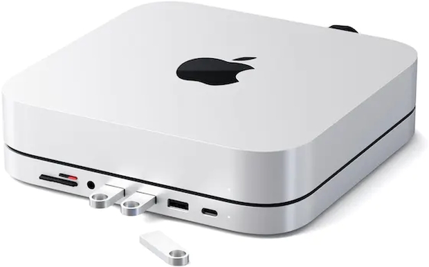 Hub USB Satechi USB-C, Stand si Hub pentru Mac Mini, Silver