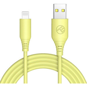 Cablu de date / adaptor Tellur USB Male la Lightning Male, 1 m, Yellow, amperaj maxim suportat 3A