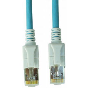 Schrack CAT6a Patch Cable S/FTP cu LED 3m albastru