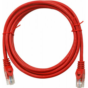 Schrack Cat.5 Patch Cable U/UTP 1m rosu