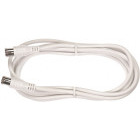 Cablu video Schrack Cablu coaxial 2xF-Quick drepte, Cl.A, alb, 2.5m