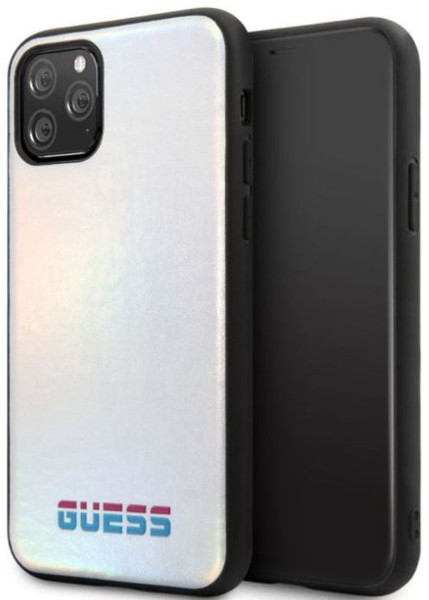 Guess Protectie pentru spate Silver Iridescent pentru iPhone 11 Pro