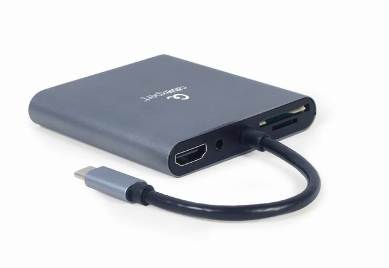 Gembird 6-in1, A-CM-COMBO6-01, USB-C, Space Grey