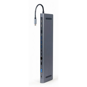 Gembird 9-in-1, A-CM-COMBO9-01, USB-C, Space Grey