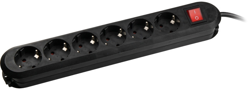 Priza/prelungitor Bachmann SMART 381.152K, 6x Schuko, 5m, Black