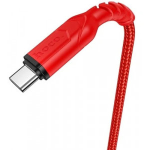 Hoco X59 Victory, USB Male la USB-C Male, 1 m, Red, amperaj maxim suportat 3A
