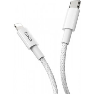 Hoco X56, USB-C Male la Lightning Male, 1 m, White, amperaj maxim suportat 3A