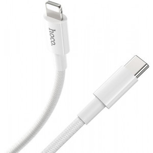Hoco X56, USB-C Male la Lightning Male, 1 m, White, amperaj maxim suportat 3A