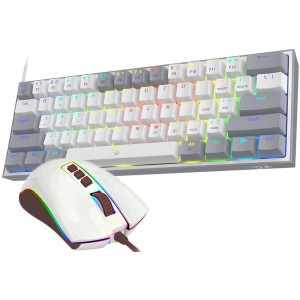 Redragon Tastatura Mecanica si Mouse Gaming Dynamic Duo RGB White