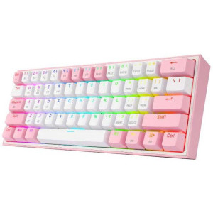 Redragon Fizz Pro RGB White Pink Mecanica Red Switch