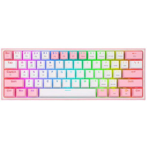 Redragon Fizz Pro RGB White Pink Mecanica Red Switch