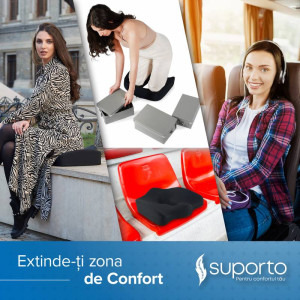 Suporto Set perna sezut semi-colac si perna lombara confort
