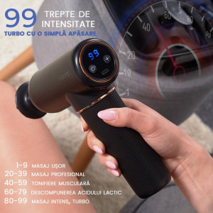 Suporto Pistol masaj profesional, gun cu percutii pentru relaxare si tonifiere musculara
