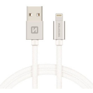 Cablu periferice Swissten USB tip A 2.0 Male la Lightning Male, 1.2 m, Alb