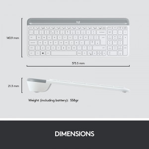 Logitech MK470 Slim Wireless Combo White