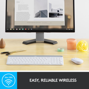 Logitech MK470 Slim Wireless Combo White