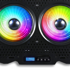 Spirit of Gamer AIRBLADE 1000 RGB, pana la 17.3 inch, 2 ventilatoare 115 mm, 8 pozitii, 6 viteze, sasiu aluminiu, LCD controller