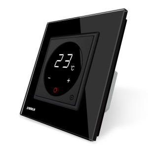 Termostat Livolo Pentru sisteme de incalzire electrice, Negru